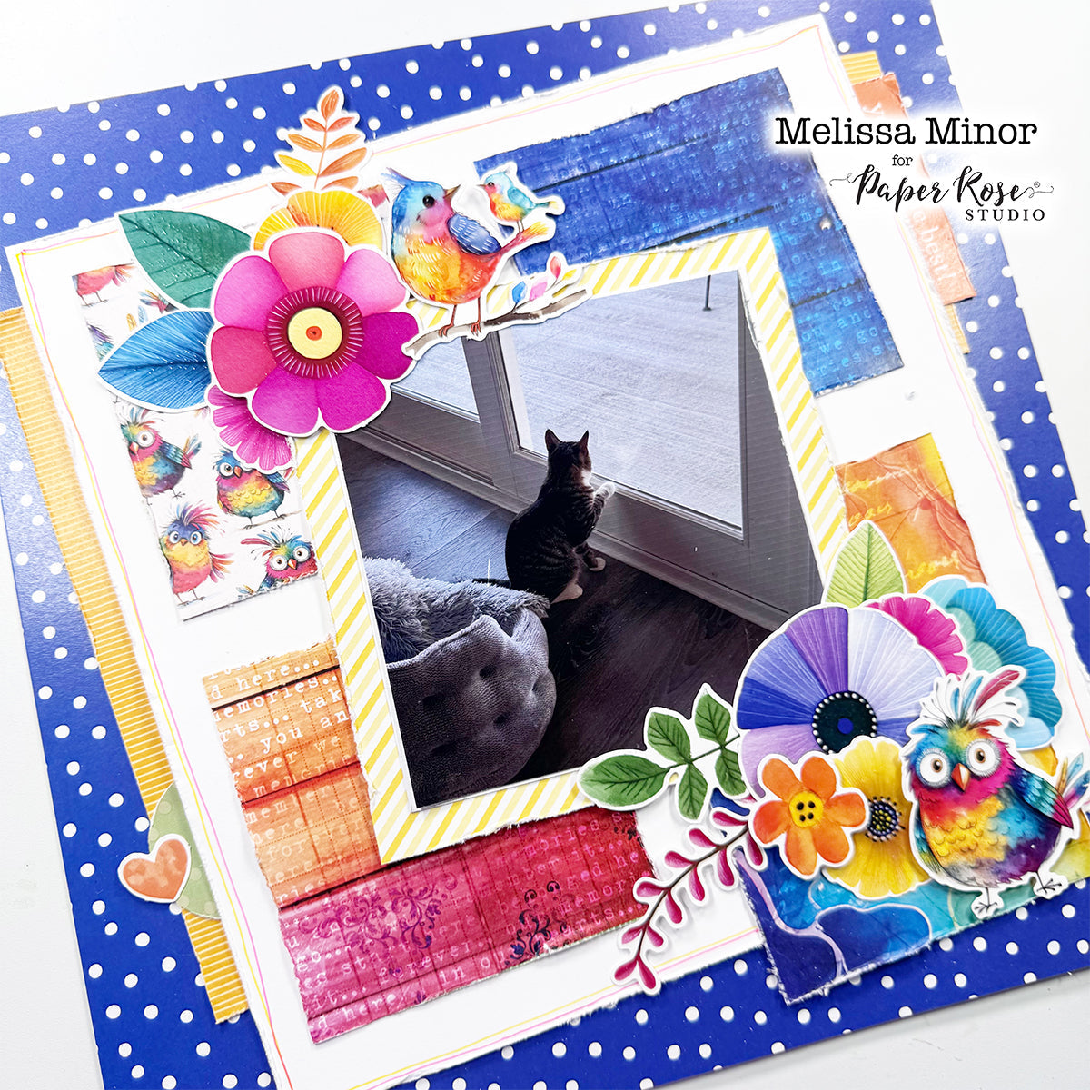 Rainbow Village Scrapbook Layout - Melissa Minor