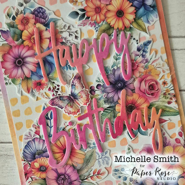 Rainbow Twirl Birthday Card - Michelle Smith