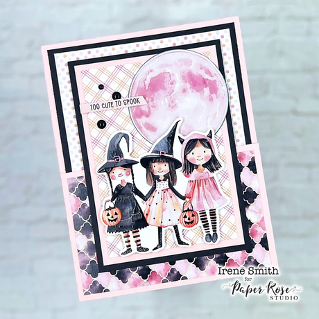 Pink Halloween Dutch Door Fold Card - Irene Smith