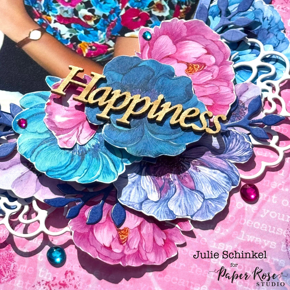 Peony Garden Scrapbook Layout - Julie Schinkel