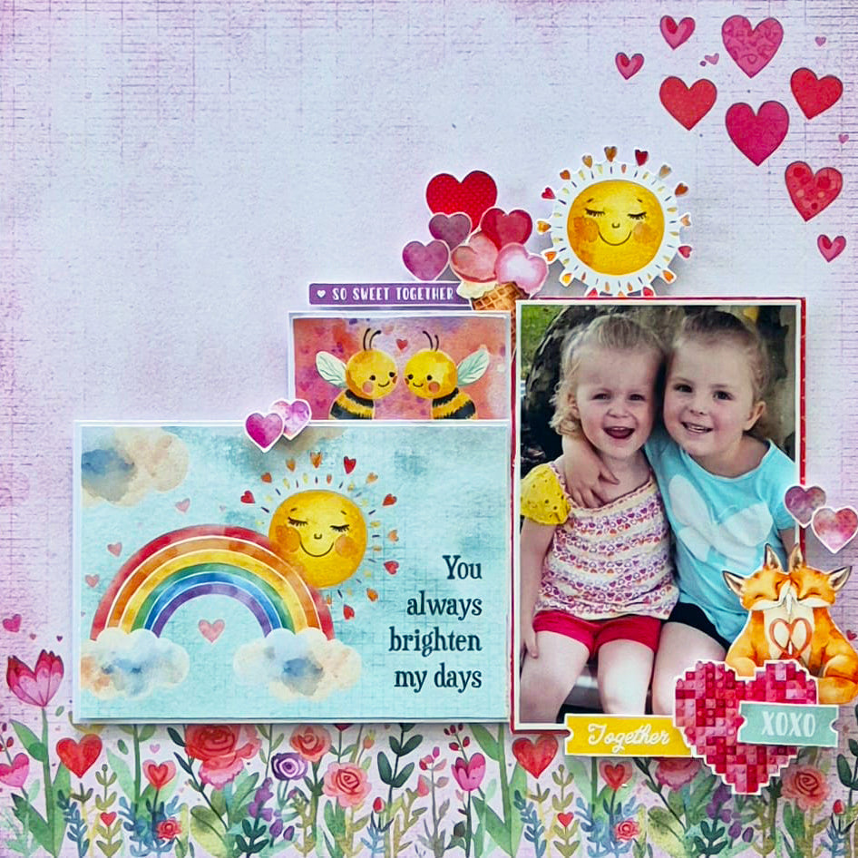 Perfect Pairs Scrapbook Layout - Debra Beer