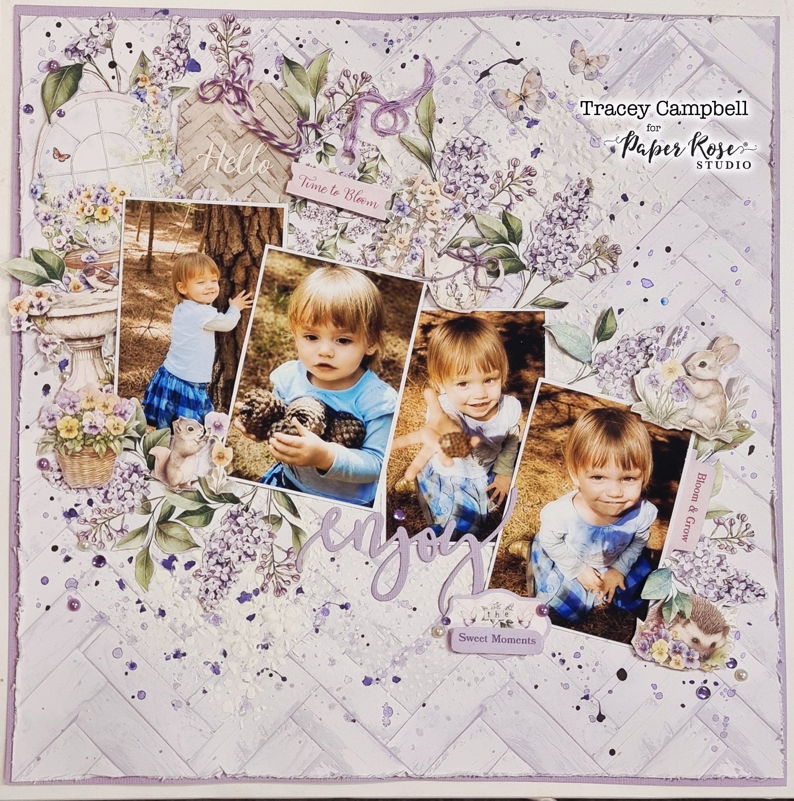 Petals & Pansies Scrapbook Layout - Tracey Campbell