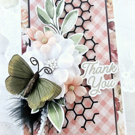 Vintage Rose Thanks Card - Ingrid Grgič Komatar