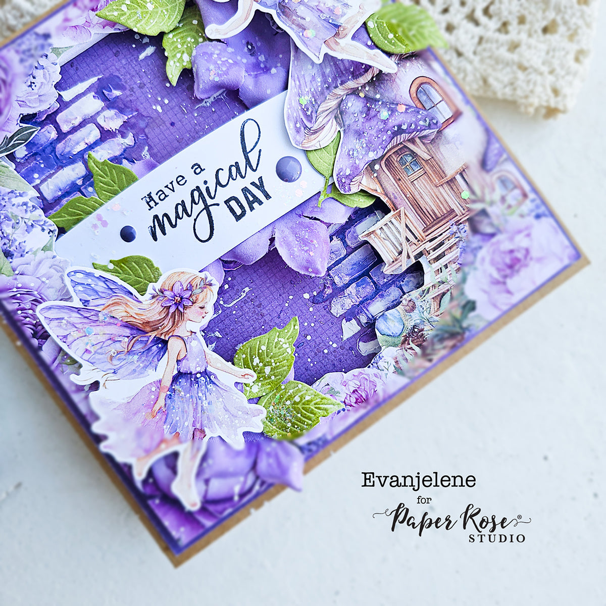 Lavender & Fairies Mixed Media - Evanjelene