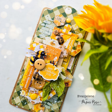 Bees & Butterflies Slimline Card - Evanjelene