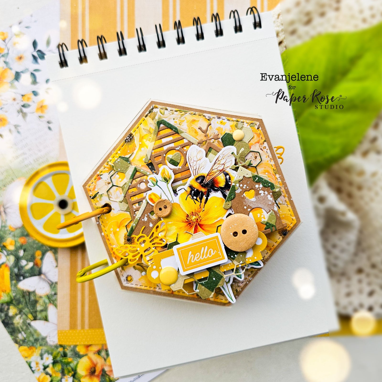 Bees & Butterflies Mini Album - Evanjelene