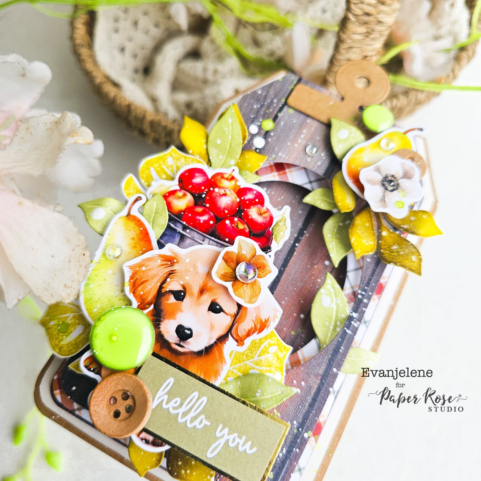 Autumn Florals Easel Card - Evanjelene