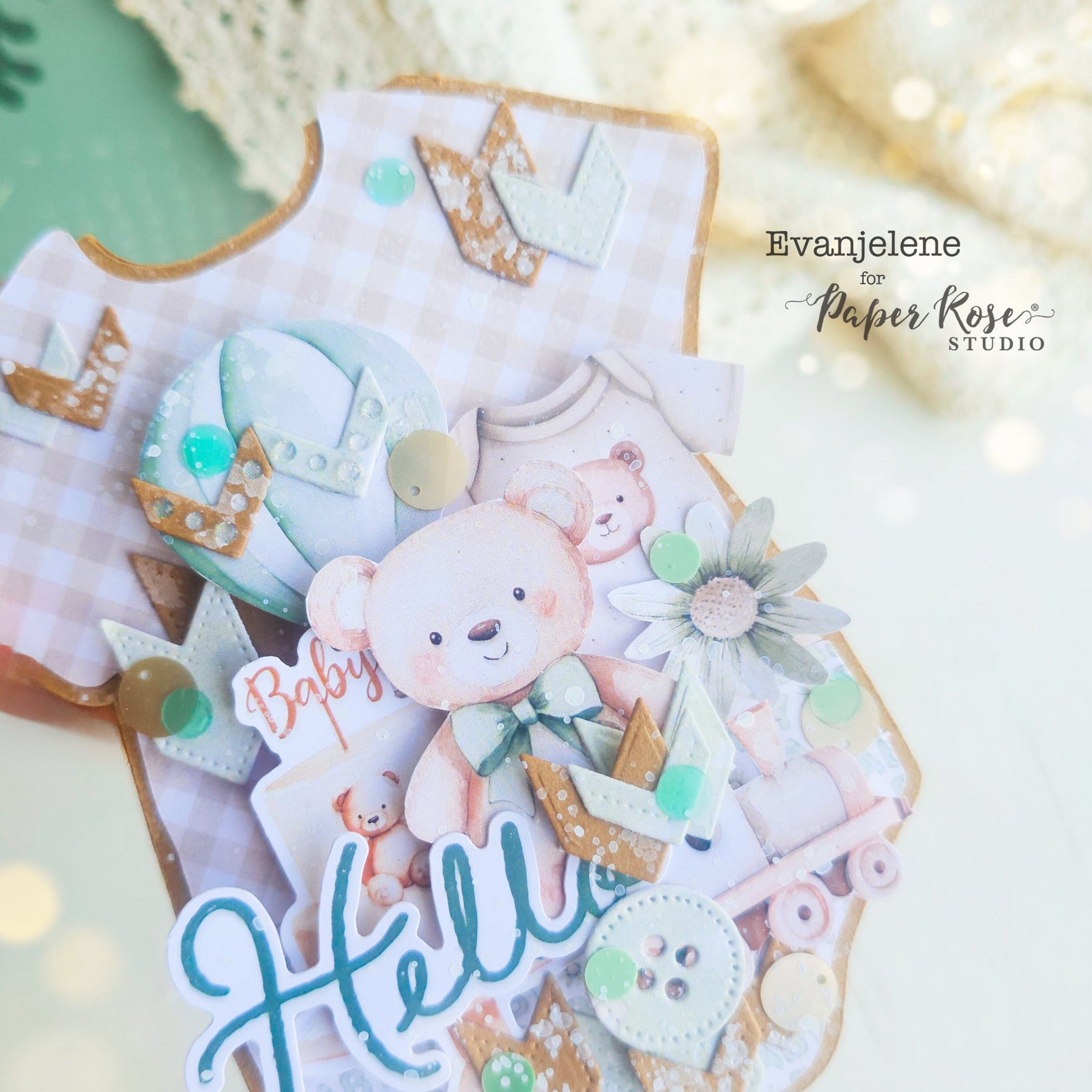 Boho Baby Onesie Card - Evanjelene