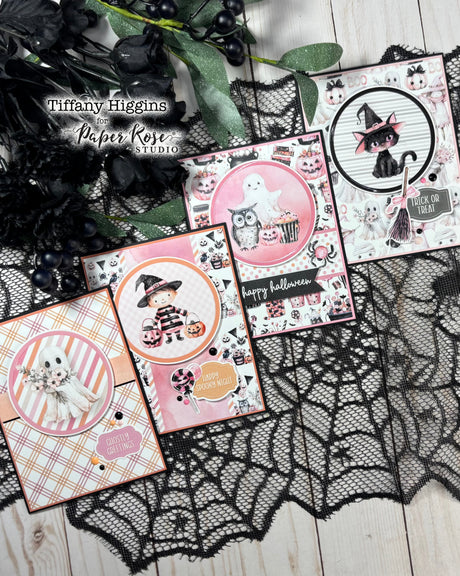 Pink Halloween Quick Cards - Tiffany Higgins
