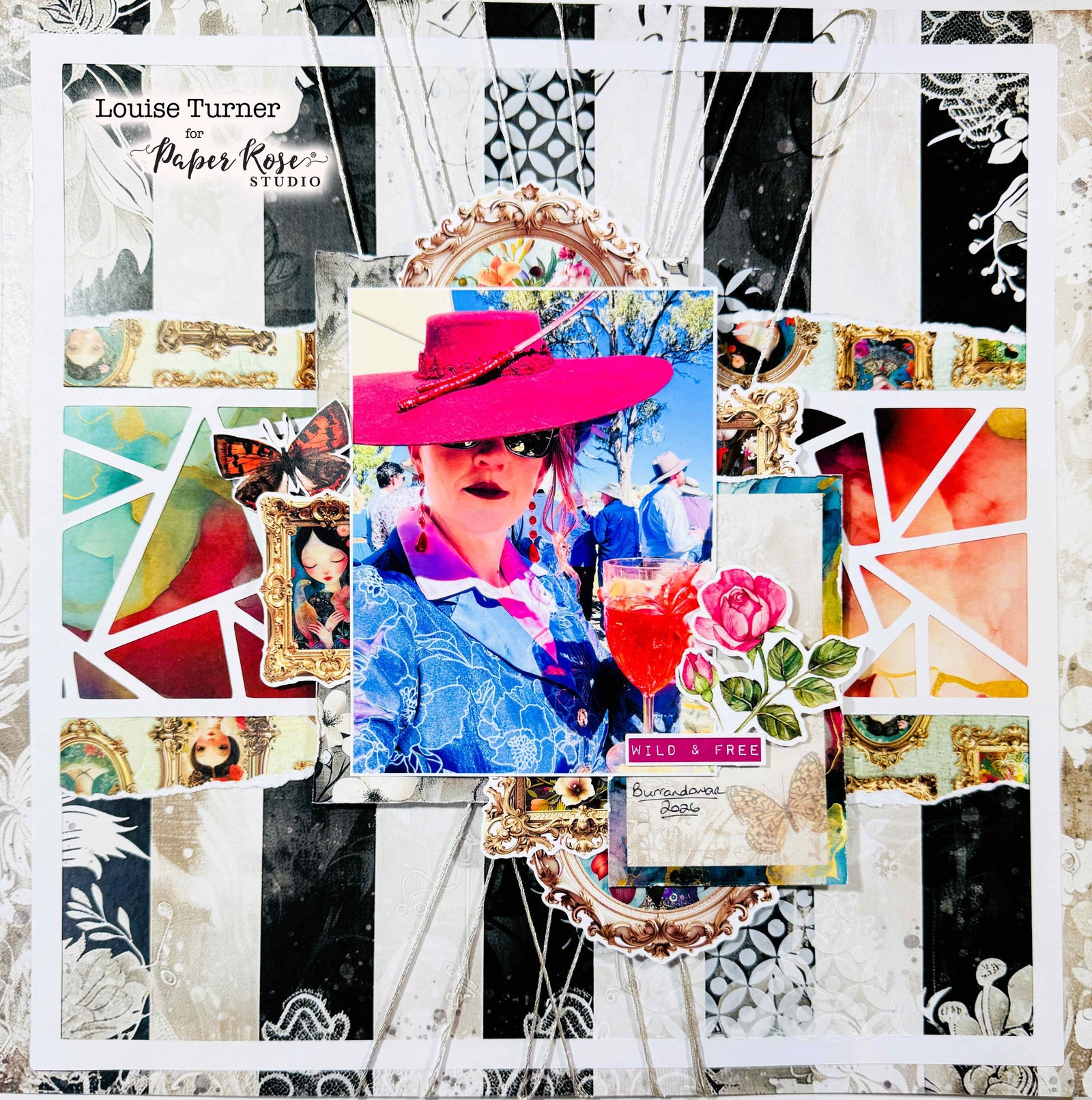 Portraits in Bloom Scrapbook Layout - Louise Turner