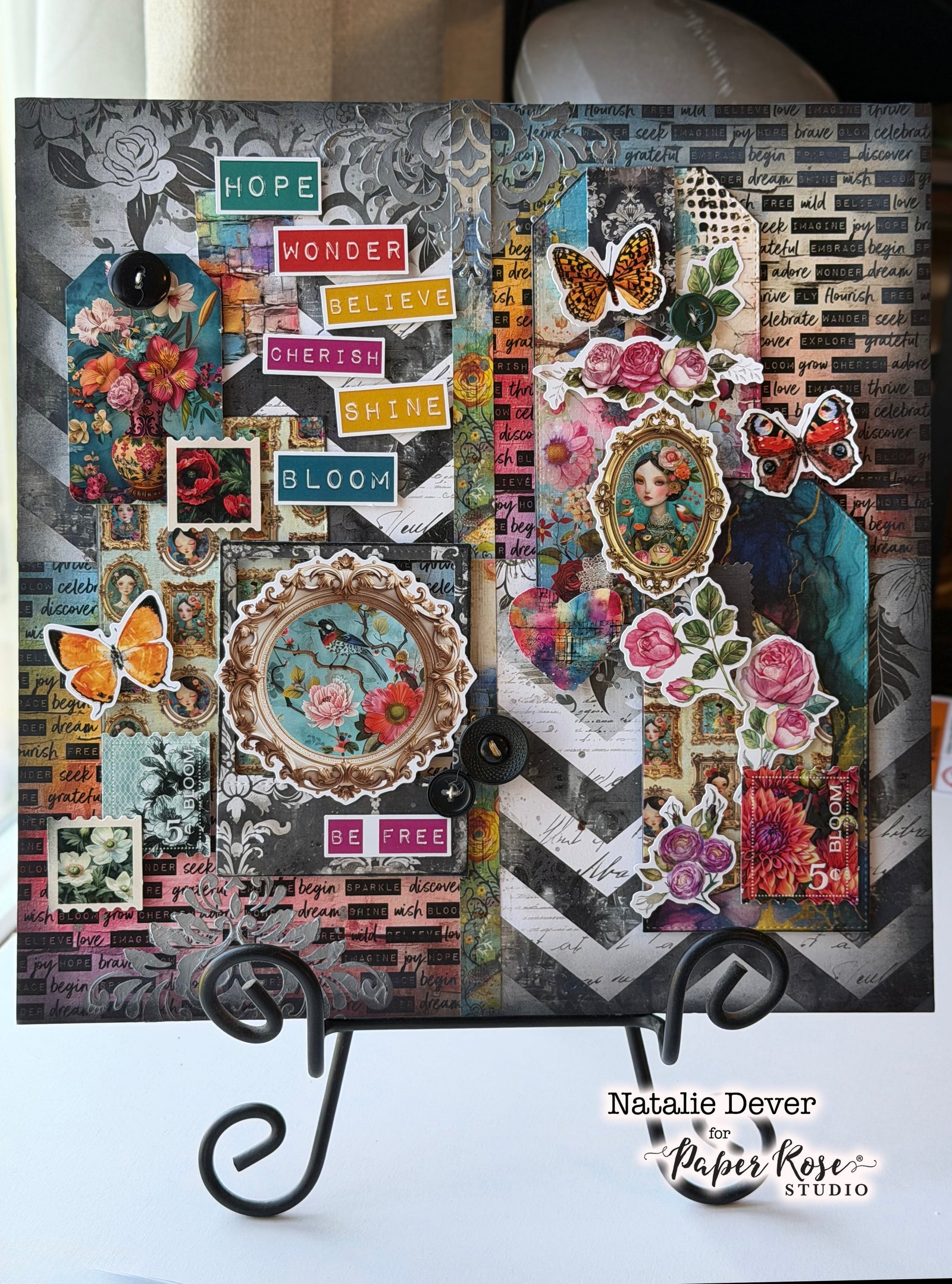 Portraits in Bloom Scrapbook Layout - Natalie Dever