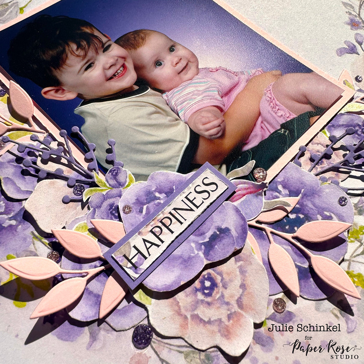 Purple Haze Scrapbook Layout - Julie Schinkel