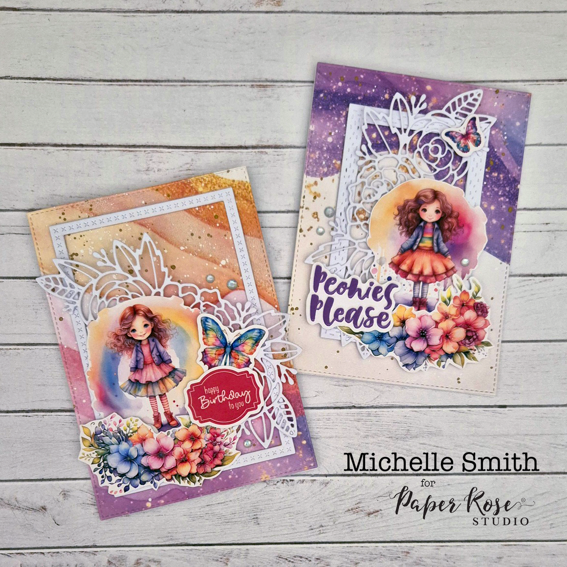 Rainbow Garden/Birthday Fun Cards - Michelle Smith