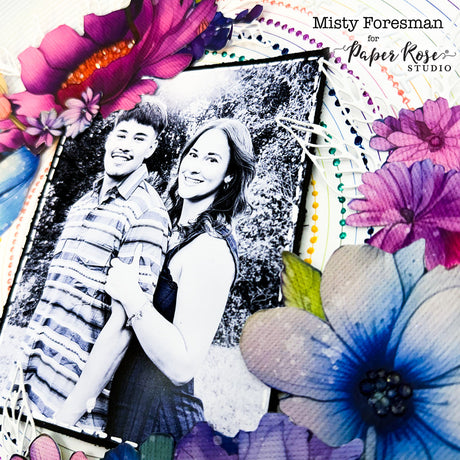 Rainbow Twirl Scrapbook Layout - Misty Foresman