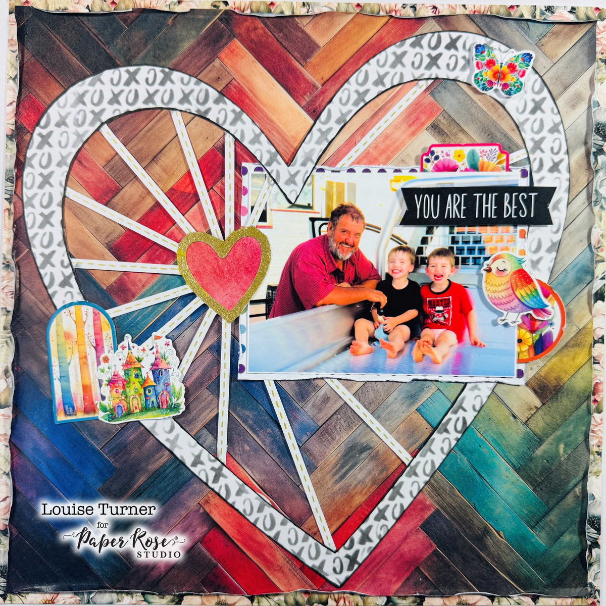 Rainbow Village/Rainbow Wood Scrapbook Layout - Louise Turner