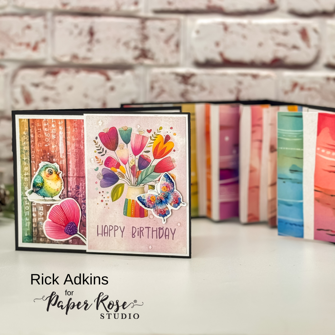 Rainbow Village Accordion Fold Card - Rick Adkins