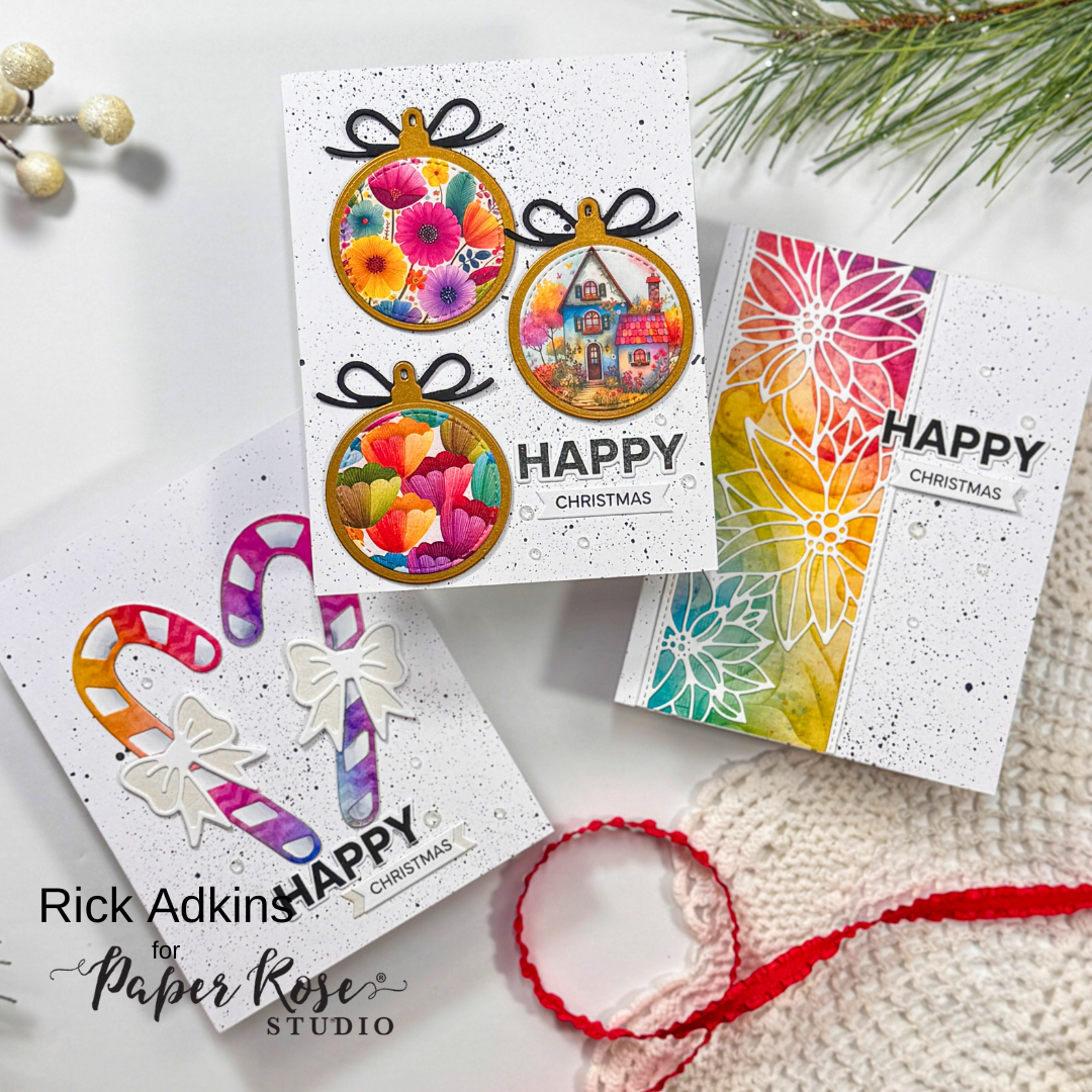 Rainbow Village Christmas Card Trio - Rick Adkins