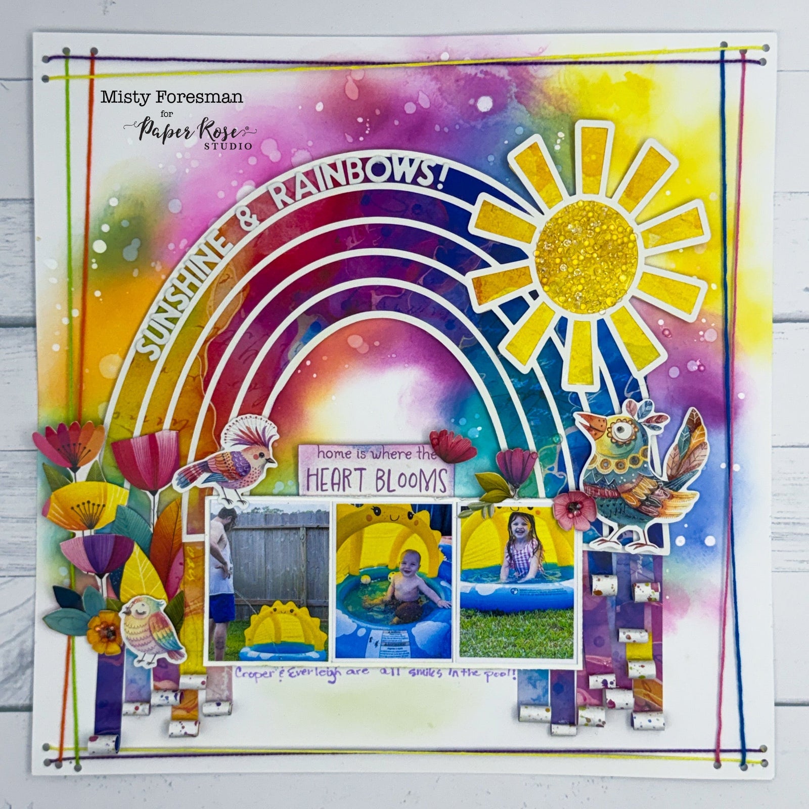 Rainbow Village Scrapbook Layout - Misty Foresman