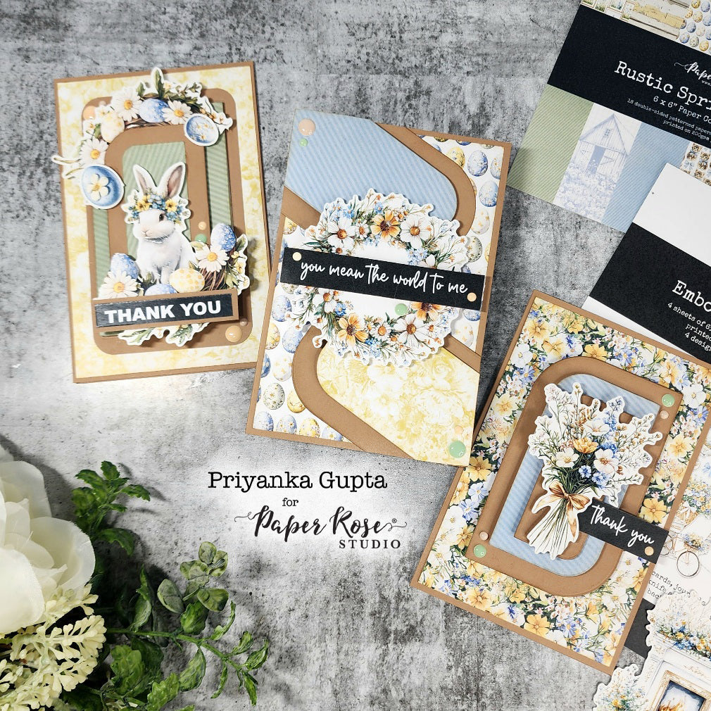 Rustic Spring Thank You Cards - Priyanka Gupta