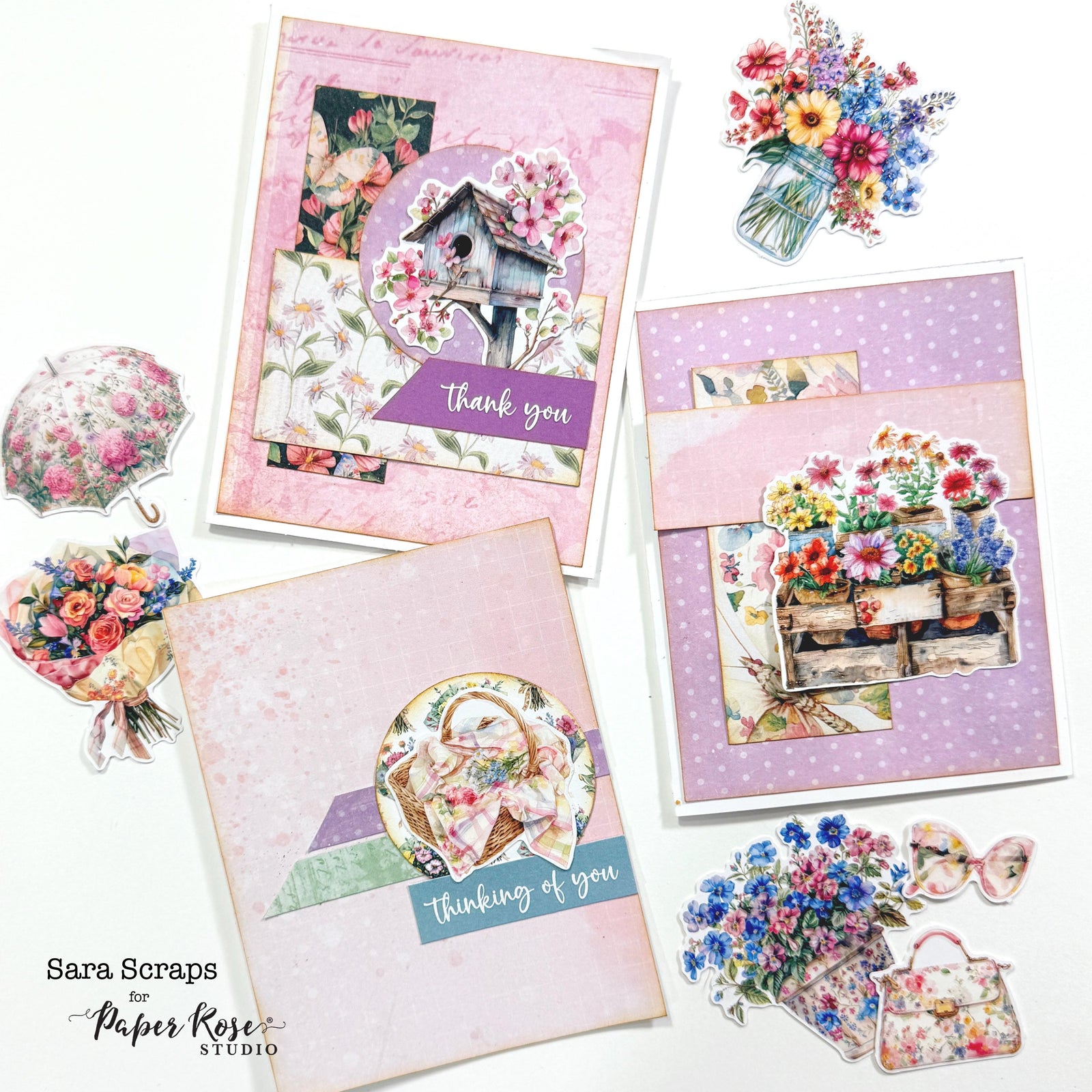Flower Shoppe Cards - Sara Scraps