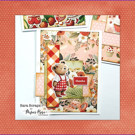 Strawberry Friends "Thinking of You" Cards - Sara Scraps
