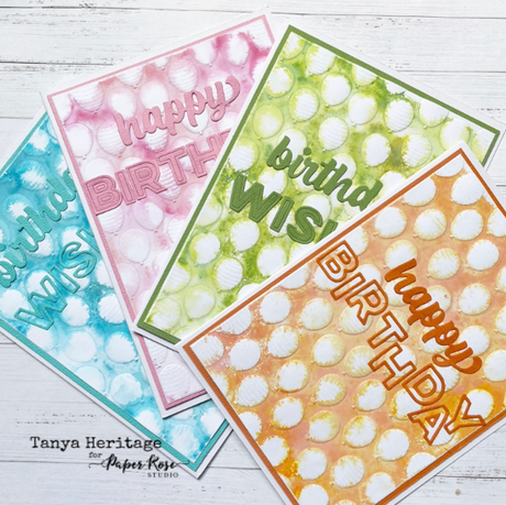 Balloon Embossed Cards - Tanya Heritage
