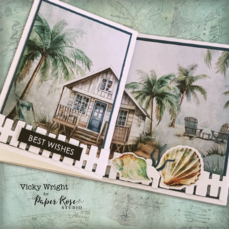 Seaside Memories Fun Fold Card - Vicky Wright