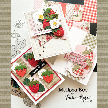Strawberry Friends Die Cut Cards - Melissa Bee