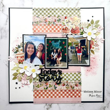 Strawberry Friends Scrapbook Layout - Melissa Minor