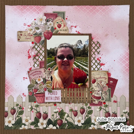 Strawberry Friends Scrapbook Layout - Julie Schinkel