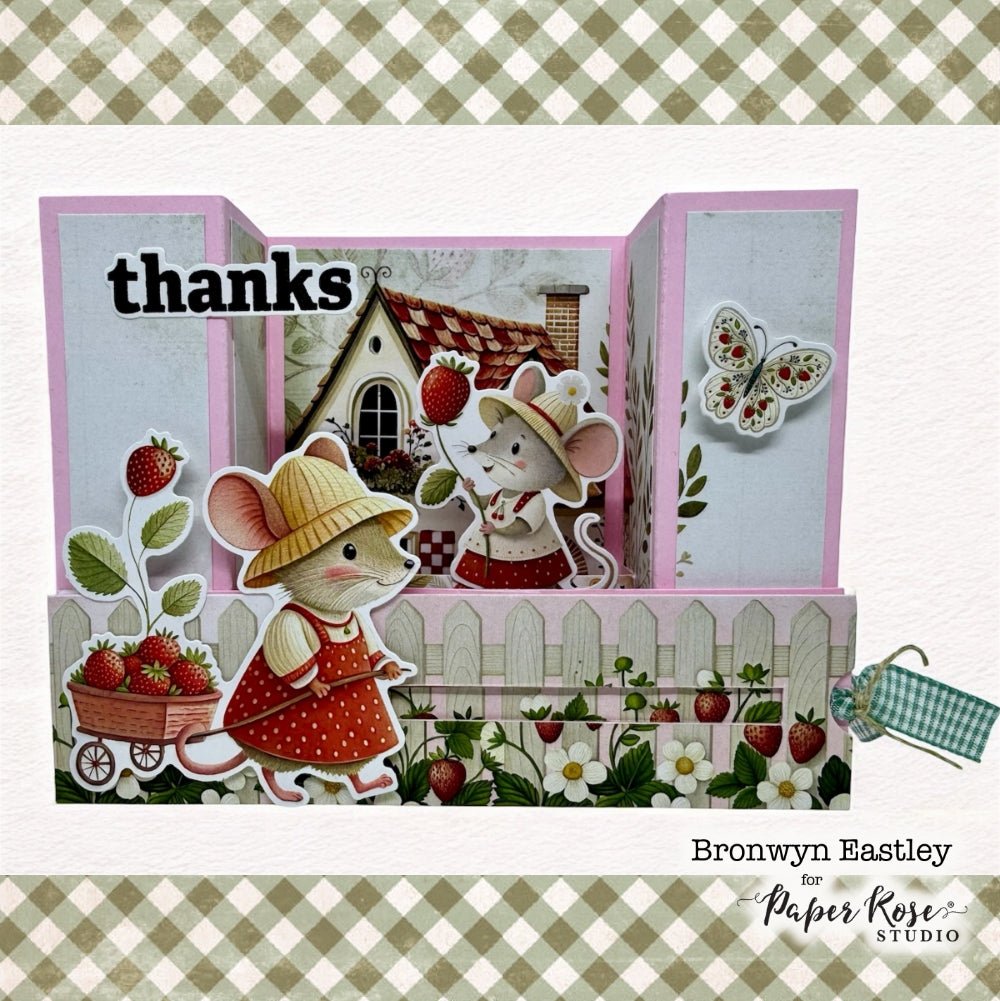 Strawberry Friends Slider Cards - Bronwyn Eastley