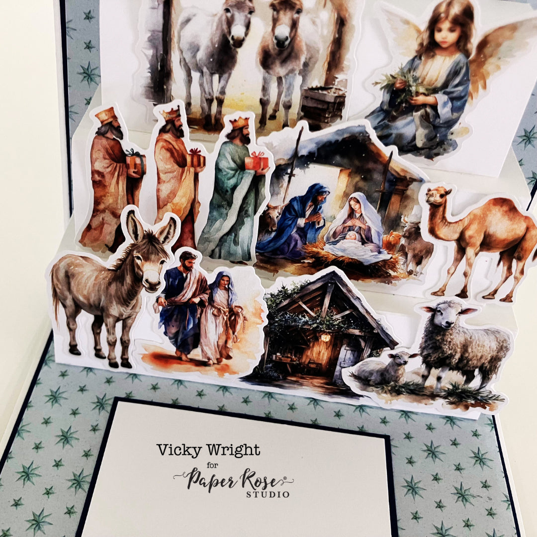 Joy to the World Pop-Up Card - Vicky Wright