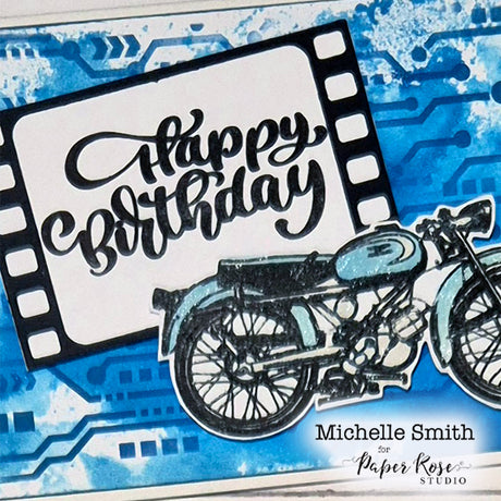 Vintage Motorcycle Birthday Card - Michelle Smith