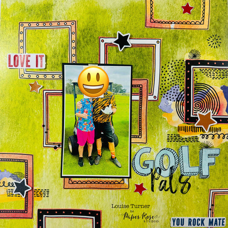 Watercolours & Scribbles Scrapbook Layout - Louise Turner
