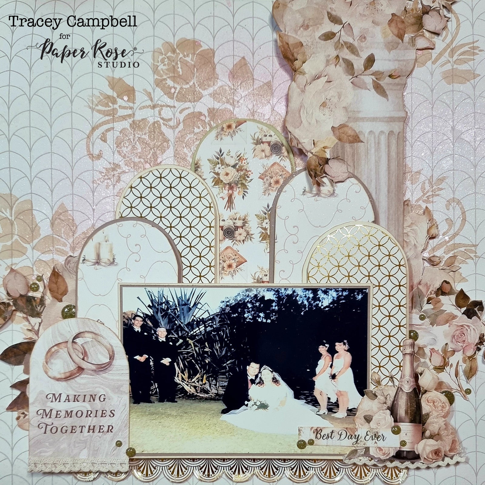 Wedding Joy Scrapbook Layout - Tracey Campbell