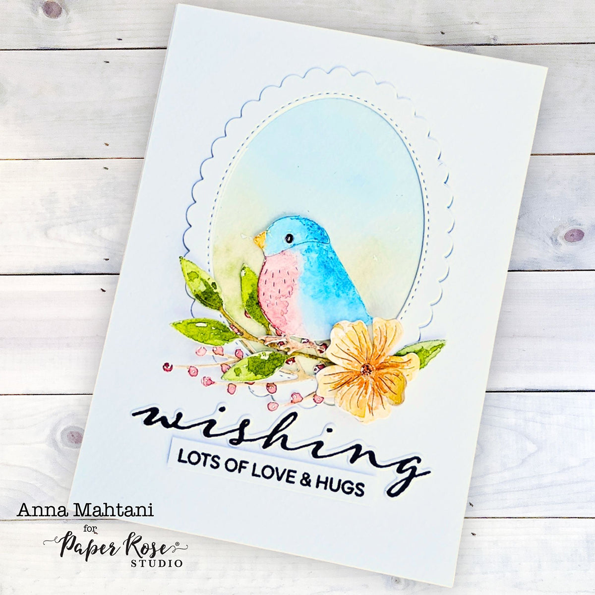 Wishing/ Sending Stamp & Die Set Card – Anna Mahtani