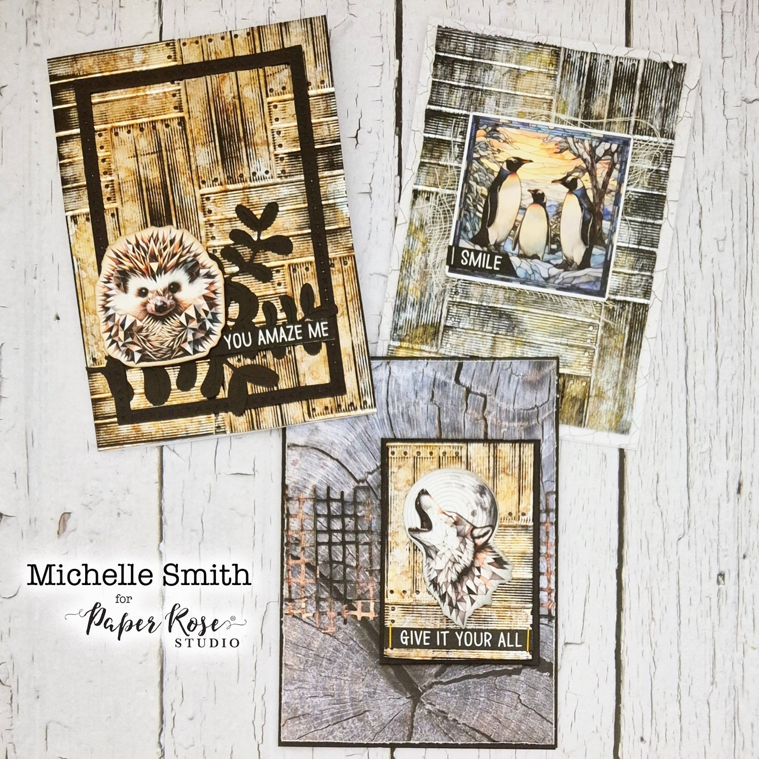 Wood Panel Embossed Thinking of You Cards - Michelle Smith