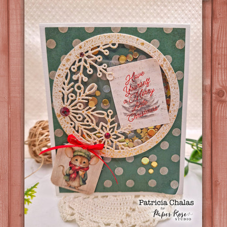 Woodland Christmas Shaker Card - Patricia Chalas