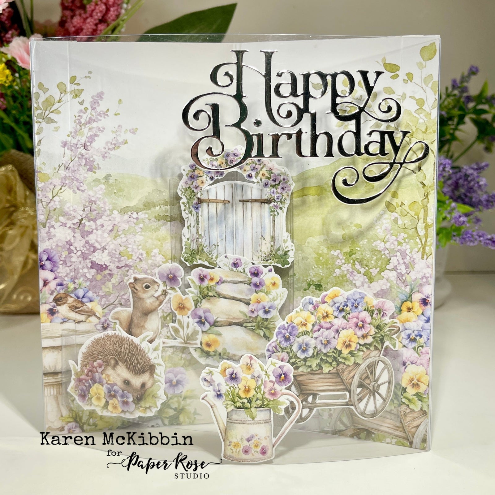 Petals & Pansies Dimensional Cards - Karen McKibbin