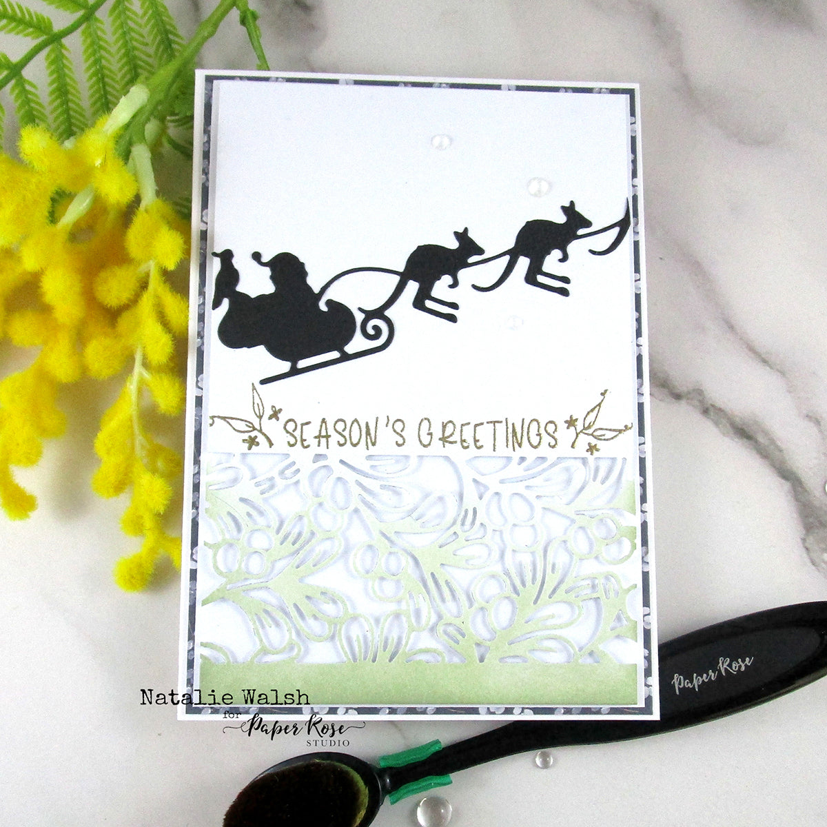 Morning Memories/ Kangaroo Sleigh Card - Natalie Walsh