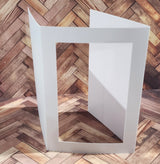 Rectangle Window Tri Fold White Card Bases - 105 x 148mm - 10 pieces 34593 - Paper Rose Studio