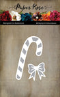 Candy Cane with Bow Add On Large Metal Cutting Die 32493 - Paper Rose Studio