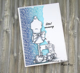 Text Background Clear Stamp 28246 - Paper Rose Studio