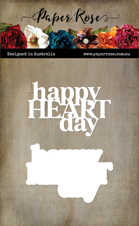 Happy Heart Day Metal Cutting Die 33855 - Paper Rose Studio
