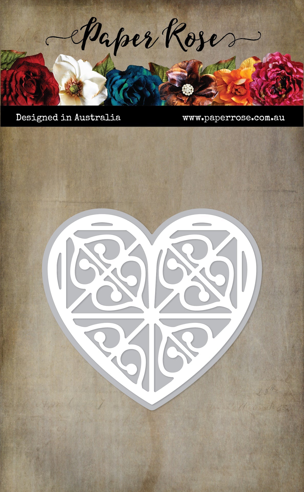 Patterned Heart Metal Cutting Die 33873 - Paper Rose Studio