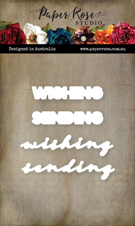 Wishing & Sending Sentiments Metal Die 34398 - Paper Rose Studio