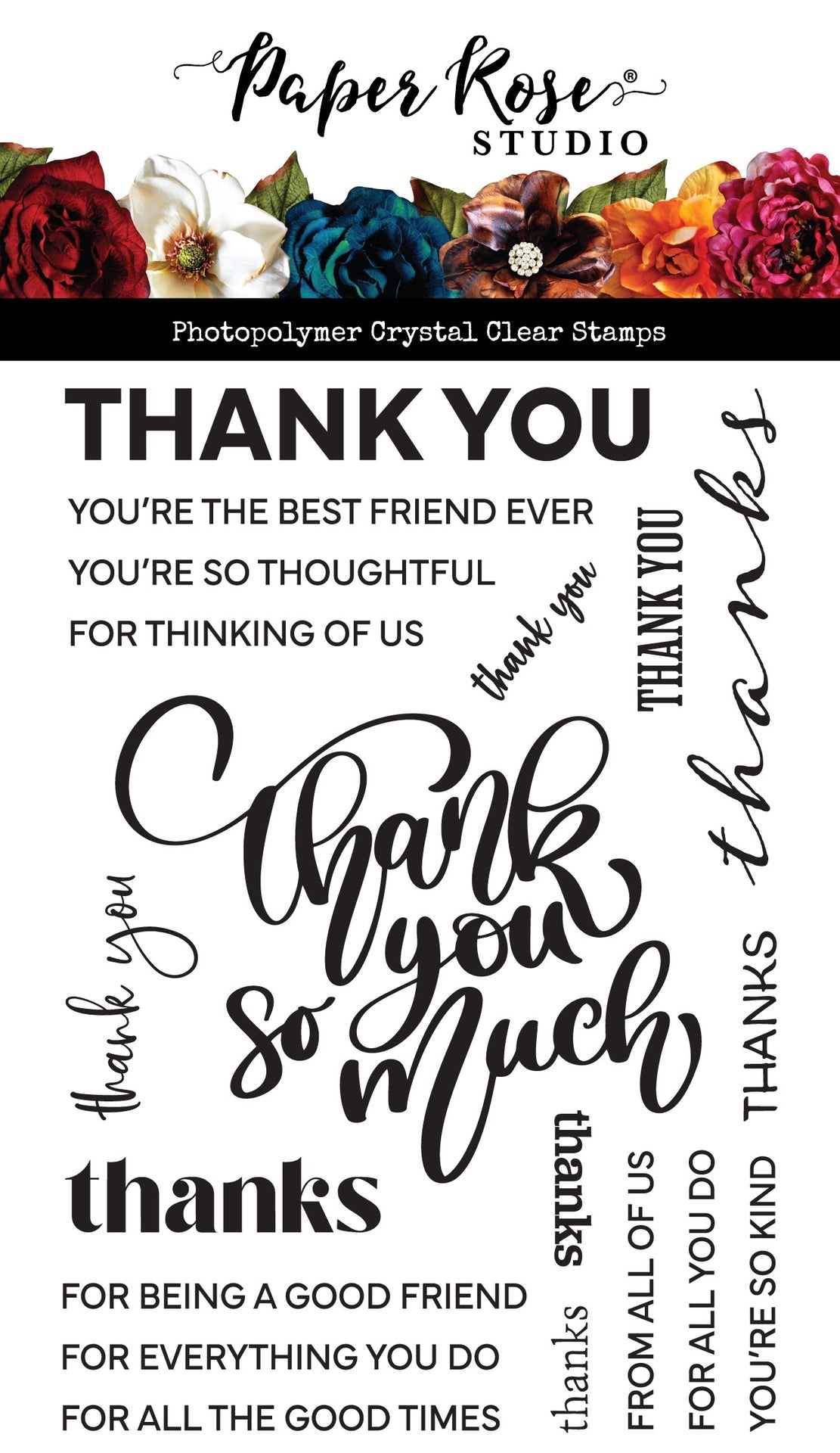 Thank You Clear Stamps 34401 - Paper Rose Studio