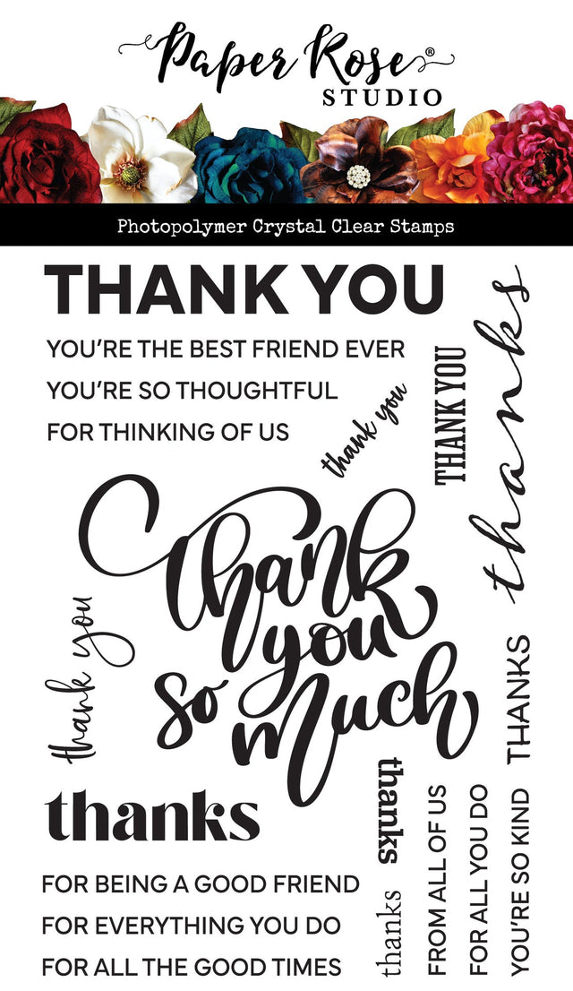 Thank You Clear Stamps 34401 - Paper Rose Studio