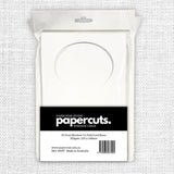 Oval Window Tri Fold White Card Bases - 105 x 148mm - 10 pieces 34599 - Paper Rose Studio