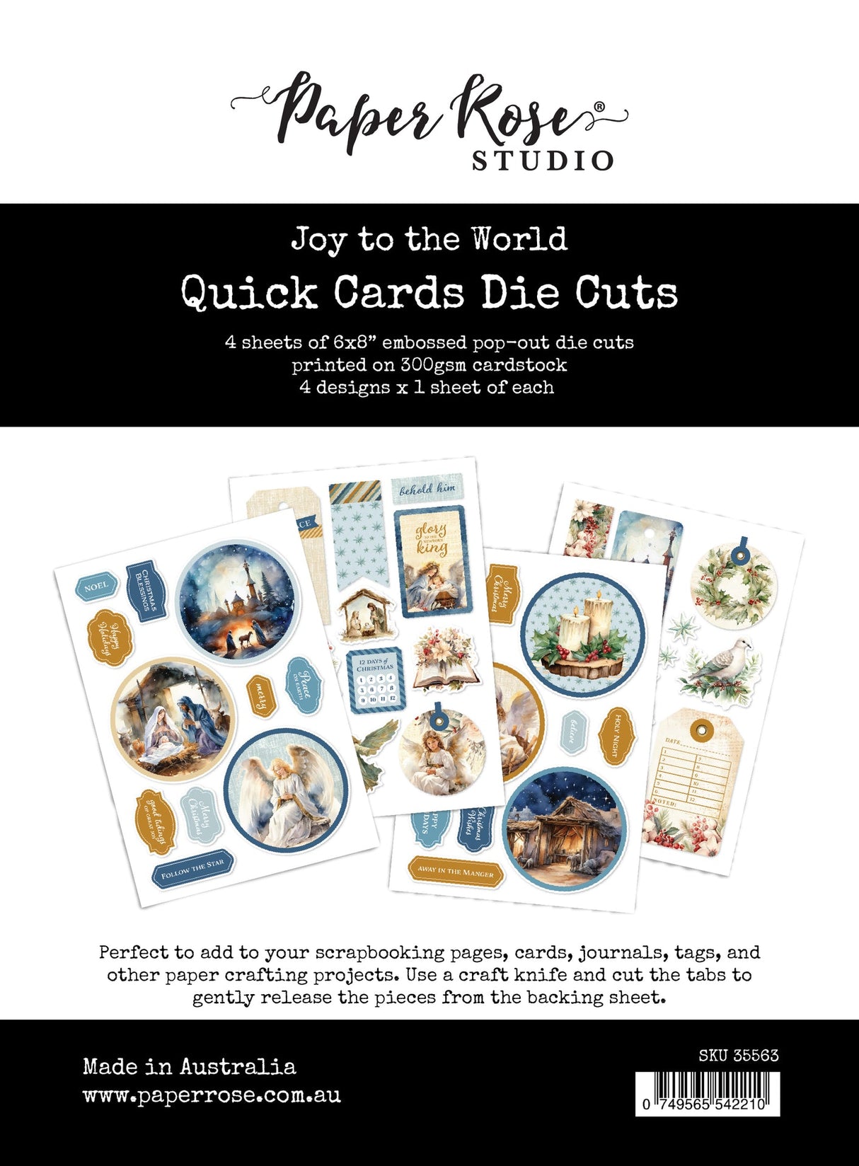Joy to the World 6x8" Quick Card Die Cuts 35563 - Paper Rose Studio